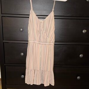 American Eagle Outfitters Pink Striped Jumpsuit